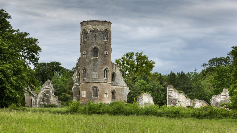 The Gothic Tower on Johnson's Hill on the Wimpole Estate, Cambridgeshire